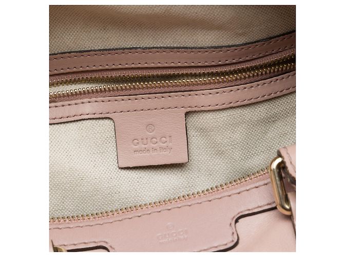 Bolsa Boston Joy Gucci em couro de bezerro marrom tamanho Medium com acabamento Microguccissima Carne - vista 5