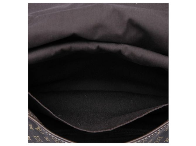 Louis Vuitton Brown Monogram Mini Lin Saumur 30 Marrone Marrone scuro - vista 5
