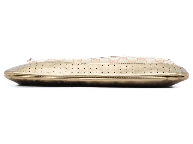 Borsa a tracolla Gucci in tela GG beige con Web - vista 3