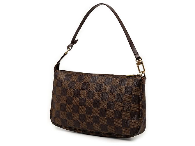 Louis Vuitton Brown Damier Ebene Pochette Accessoires Marrone - vista 2