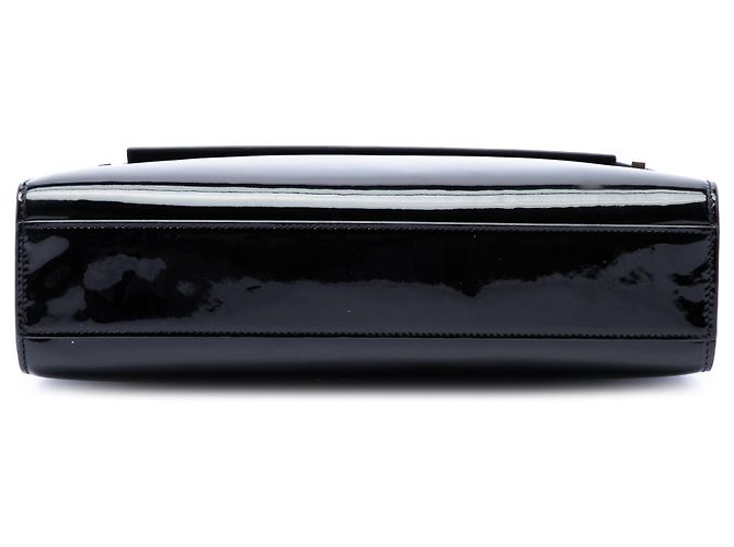 Borsa a tracolla Manhattan Medium in vernice nera Saint Laurent Nero - vista 3