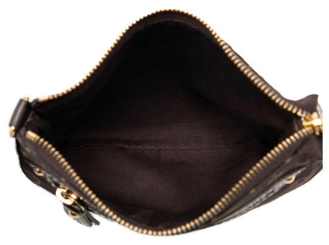 Louis Vuitton Brown Monogram Mini Lin Mini Pochette Accessoires Marrone Marrone scuro - vista 4