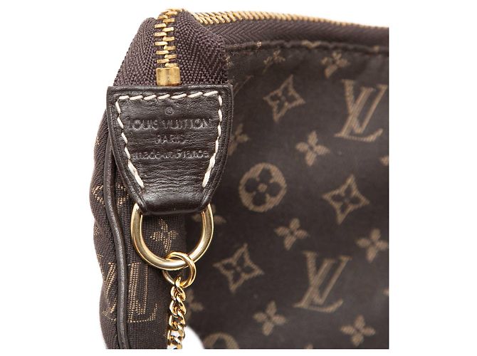 Louis Vuitton Brown Monogram Mini Lin Mini Pochette Accessoires Marrone Marrone scuro - vista 5