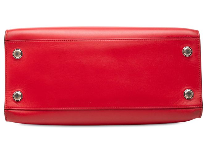 Louis Vuitton City Steamer MM in pelle rossa Rosso - vista 3