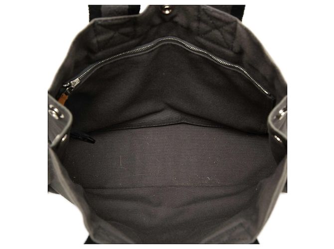 Hermès Gray Canvas Fourre Tout PM Castaño Gris antracita - vista 4