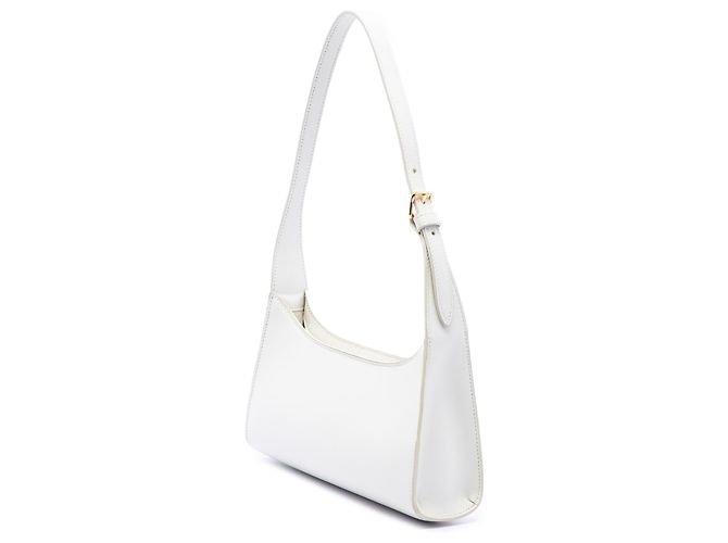 Céline Borsa a tracolla Celine Cuir Triomphe in pelle di vitello liscia bianca Bianco - vista 2
