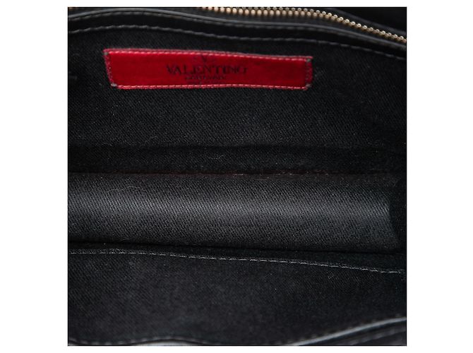 Valentino Borsa a Tracolla Rockstud Glam Lock Piccola in Pelle Nera Nero - vista 4