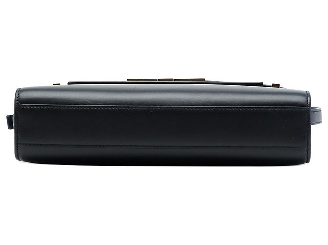 Borsa a tracolla Manhattan piccola in pelle nera Saint Laurent Nero - vista 3