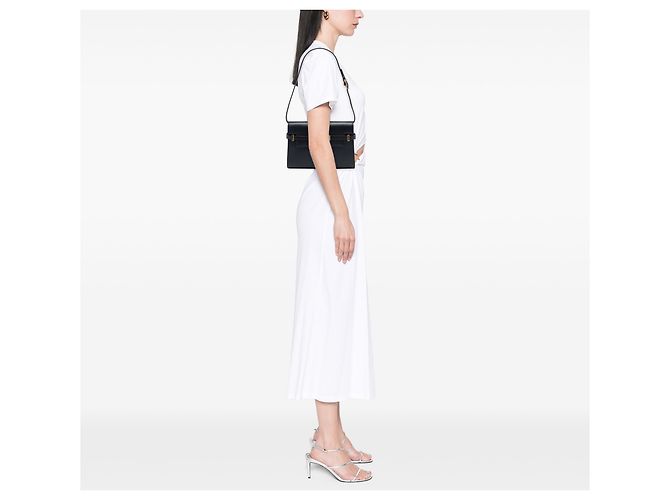 Borsa a tracolla Manhattan piccola in pelle nera Saint Laurent Nero - vista 6