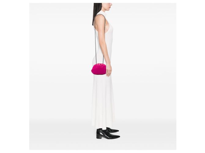 Borsa a tracolla LOEWE in pelle di pecora rosa con catena - vista 5