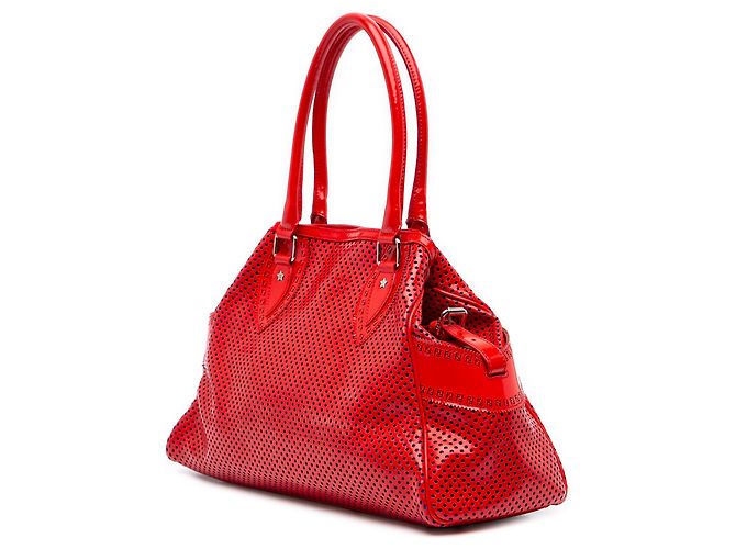 Borsa Fendi Etniko Du Jour in vernice traforata rossa Rosso - vista 2