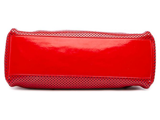 Borsa Fendi Etniko Du Jour in vernice traforata rossa Rosso - vista 3