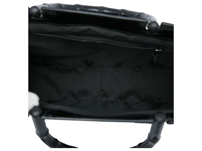 Borsa Gucci Black Bamboo Nero - vista 4