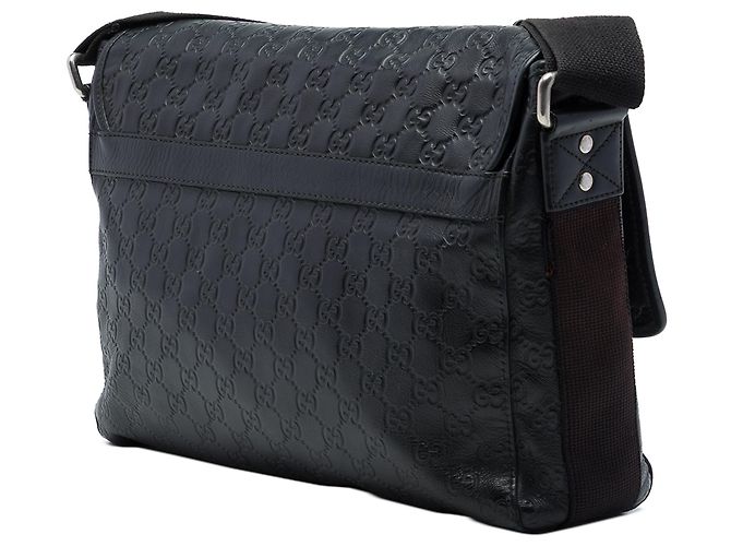 Borsa a tracolla Gucci Black Guccissima Web Nero - vista 2