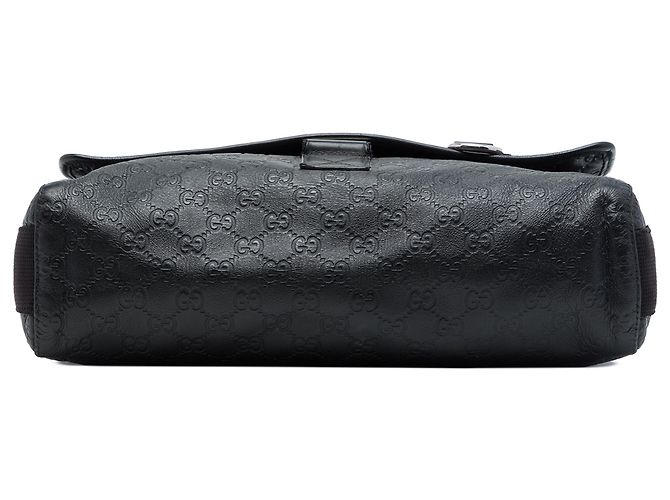 Borsa a tracolla Gucci Black Guccissima Web Nero - vista 3