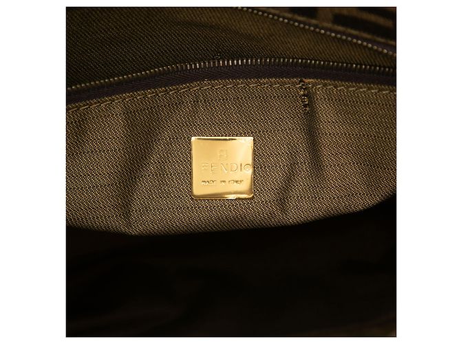 Borsa a tracolla Fendi in tela Zucca marrone - vista 5