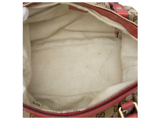 Borsa Satchel Gucci Beige GG Canvas Sukey - vista 4