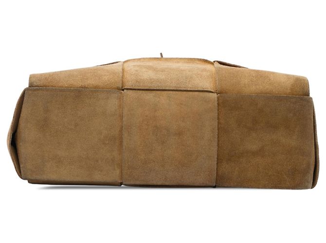 Bottega Veneta Tote Maxi Intrecciato Arco in camoscio marrone Medium - vista 3