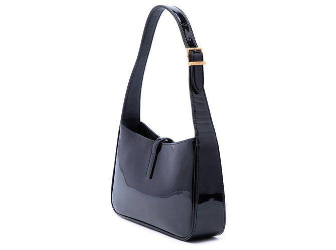 Saint Laurent Mini Le 5 a 7 in vernice nera Nero - vista 2