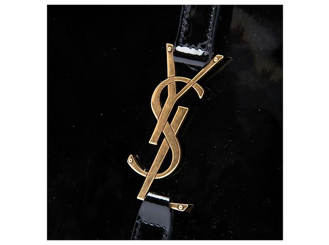 Saint Laurent Mini Le 5 a 7 in vernice nera Nero - vista 5