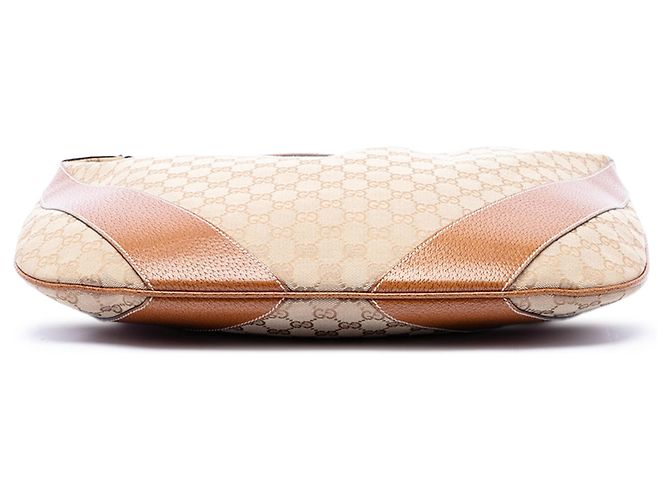 Borsa Hobo Gucci in canvas GG beige - vista 3