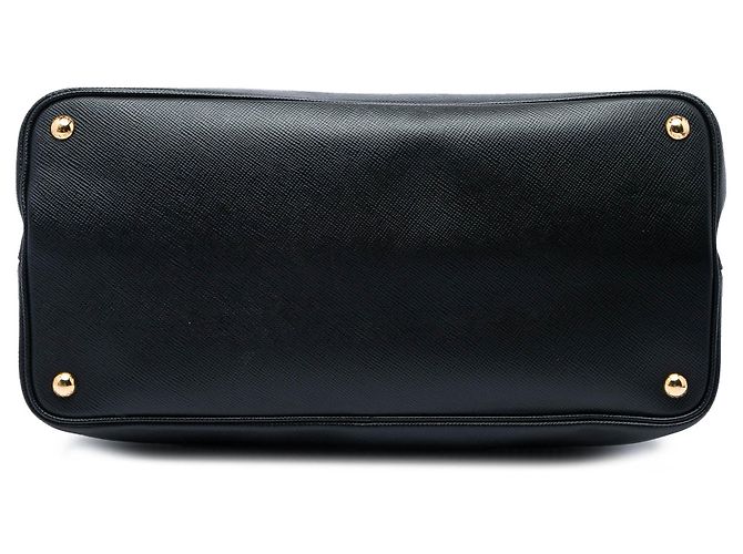 Prada Black Large Saffiano Cuir Double Satchel Nero - vista 3