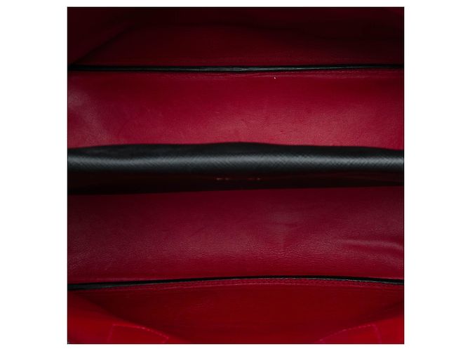 Prada Black Large Saffiano Cuir Double Satchel Nero - vista 4