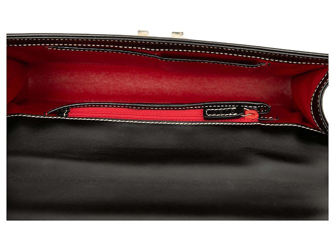 Borsa a tracolla Gucci Lady Lock in vitello nero - vista 4