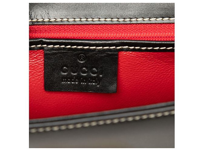 Borsa a tracolla Gucci Lady Lock in vitello nero - vista 5