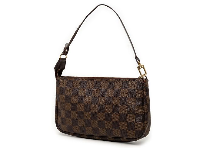 Louis Vuitton Brown Damier Ebene Pochette Accessoires Marrone - vista 2