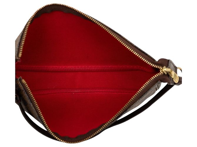 Louis Vuitton Brown Damier Ebene Pochette Accessoires Marrone - vista 4