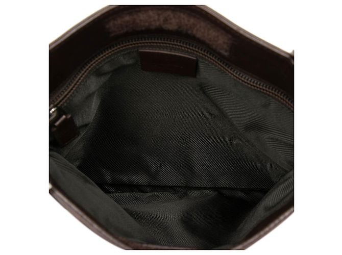 Borsa a tracolla Gucci in denim GG marrone - vista 4