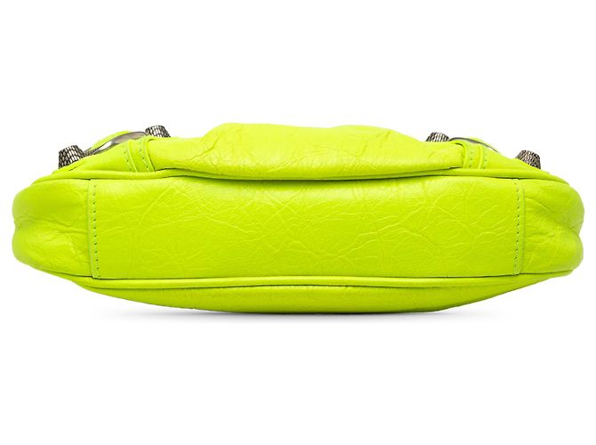Balenciaga Mini Le Cagole Motocross in nappa gialla Giallo - vista 3