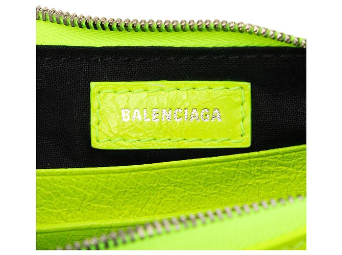 Balenciaga Mini Le Cagole Motocross in nappa gialla Giallo - vista 5