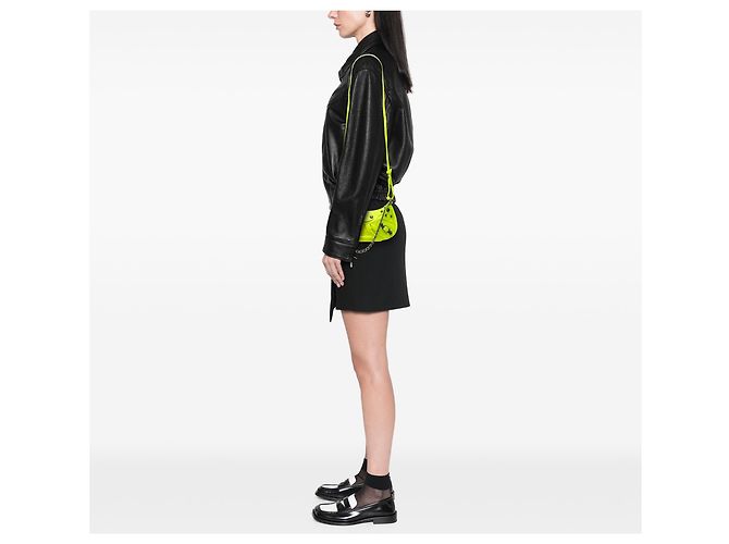 Balenciaga Mini Le Cagole Motocross in nappa gialla Giallo - vista 6