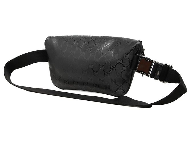 Borsetta cintura Gucci nera con stampa GG Nero - vista 2