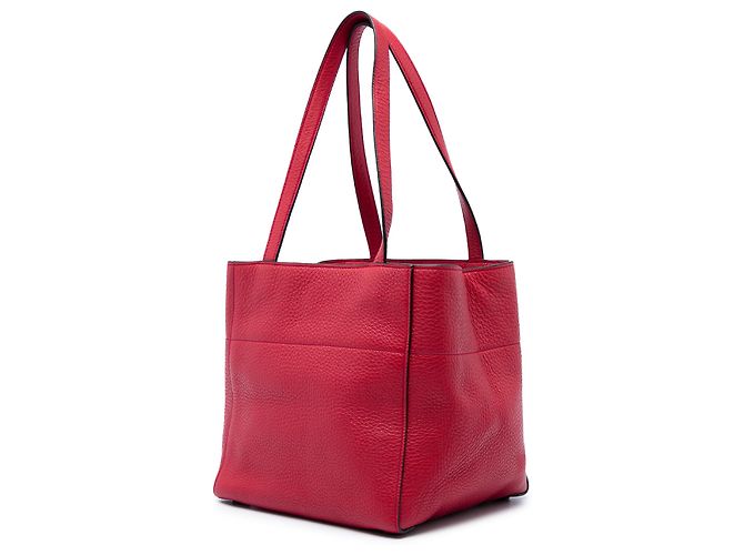 Prada Red Vitello Daino Tote Rot - Ansicht 2