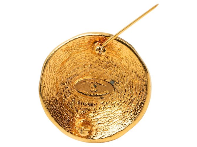 Spilla rotonda Chanel 31 Rue Cambon placcata oro dorato D'oro - vista 3