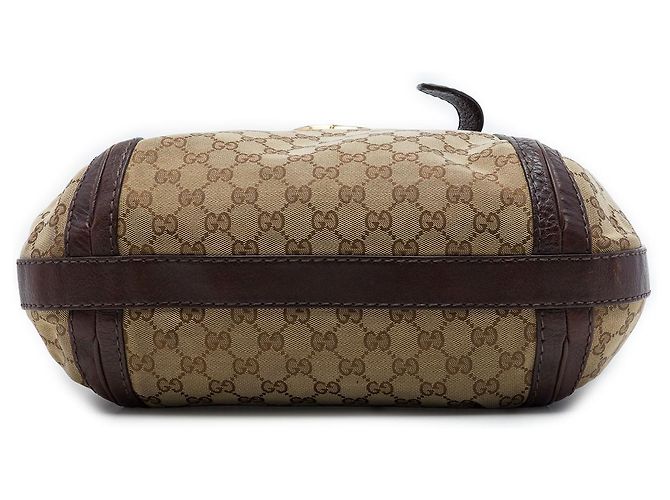 Bolsa Satchel Running Gucci Bege Medium GG Canvas - vista 3