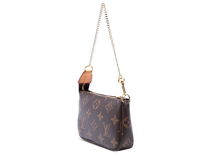 Louis Vuitton Brown Monogram Mini Pochette Accessoires Marrone - vista 2