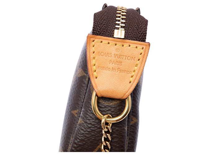 Louis Vuitton Brown Monogram Mini Pochette Accessoires Marrone - vista 5