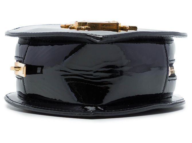 Borsa a catena Saint Laurent Black Mini Patent Monogram Love Heart Nero - vista 3