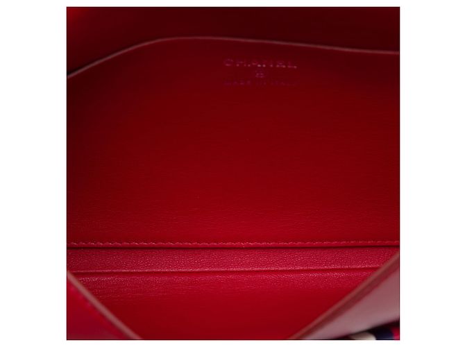 Clutch Chanel Red CC Lambskin Airlines Envelope Clutch Rosso - vista 4