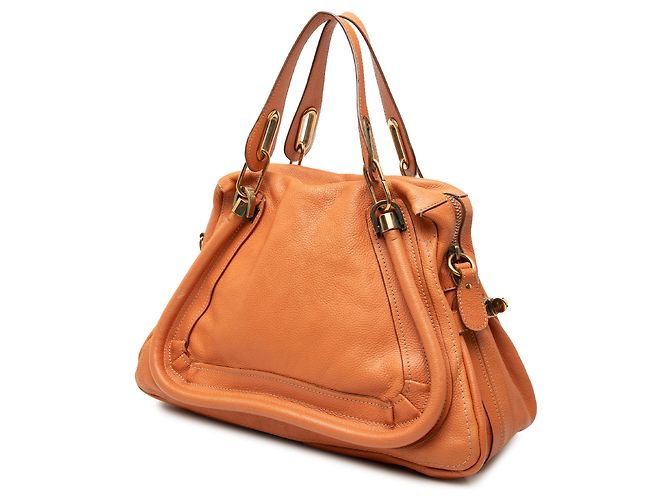 Bolso Satchel Paraty de cuero naranja tamaño Medium de Chloé - vista 2