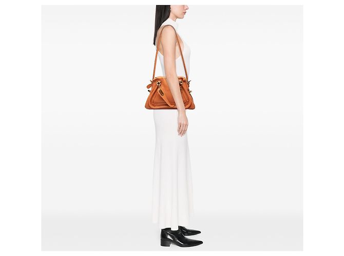 Bolso Satchel Paraty de cuero naranja tamaño Medium de Chloé - vista 6