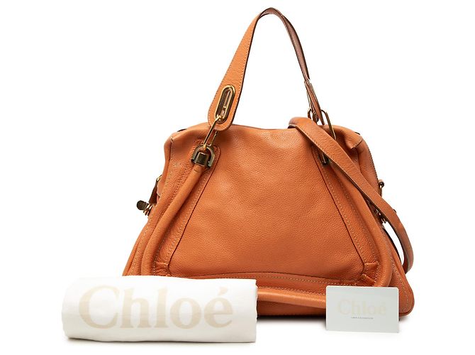 Bolso Satchel Paraty de cuero naranja tamaño Medium de Chloé - vista 7
