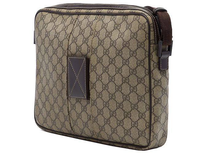 Borsa a tracolla Gucci Beige GG Supreme Interlocking G - vista 2