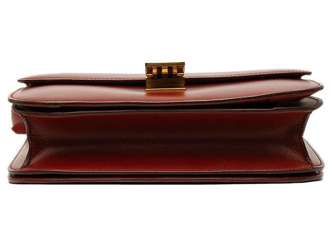 Céline Celine Red Medium Calfskin Classic Box Roja Burdeos - vista 3