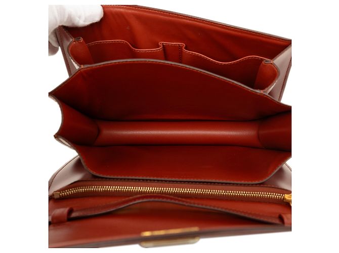 Céline Celine Red Medium Calfskin Classic Box Roja Burdeos - vista 4