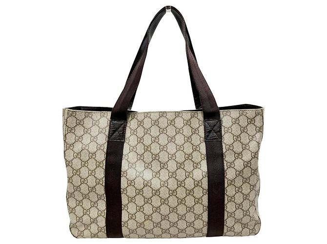 Gucci GG Supreme Leder-Tote-Bag Beige - Ansicht 2